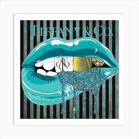 Tiffany Lips Art Print