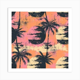 Grunge Palms (10) Art Print