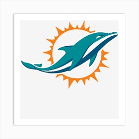 Limited Edition Dolphins Miami Merch Art Print