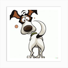 Cartoon Picture Of A Jack Russel Did You Said Food Art Print