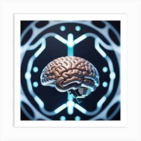 Futuristic Brain 1 Art Print