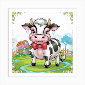 Farm Cow Art Print