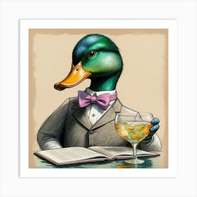 Duck In A Suit 20 Art Print