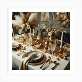 Deco Table Art Print