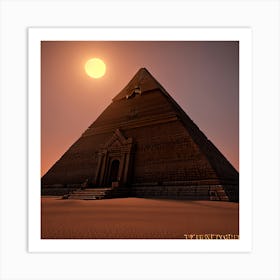 Gothic Ancient Egyptian 3 Pyramids During Sunset 8k Resolution Gothic Style Expressionism Masterpiece Monochromatic Tetredic Ornate Colors Unreal Engine 5 Cinema 887dee91 9b79 4890 B375 B5aec143866f Art Print