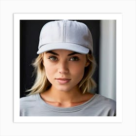 Mock Up Blank Plain Cap Adjustable Fitted Snapback Beanie Canvas Customizable Simple Un (34) Art Print