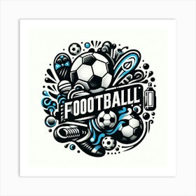 Football Logo Art Print