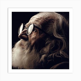 Old Man With Glasses Art Print