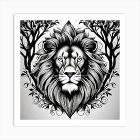 Lion Head 21 Art Print