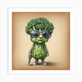 Broccoli Man Art Print