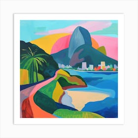 Abstract Travel Collection Rio De Janeiro Brazil 5 Art Print