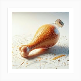 Chicken Leg In A Bottle Art Print