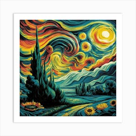 A Stunning Illustration Of A Van Gogh Inspired Can B2sow2wbtxoyui Jqz4scw 4zth79nbtqy5hwsgpml8dg Art Print