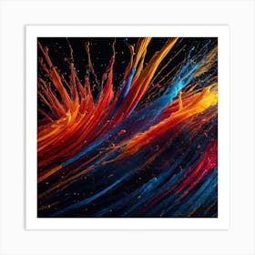 Abstract Paint Splash Art Print