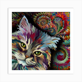 Cat Painting Art Print