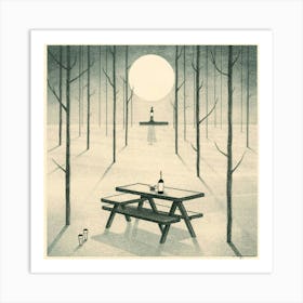 Picnic In The Woods 3 Art Print