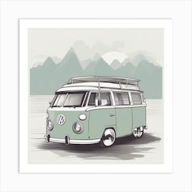 Vw Bus / camper Art Print