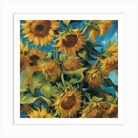 Sunflowers By Van Gogh 3 Art Print