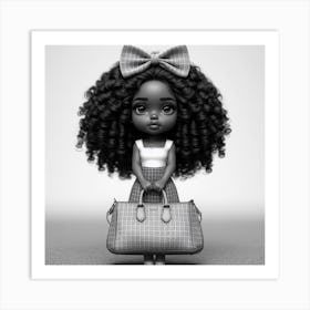 3d Illustration of a girl Art Print