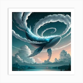 Whale In The Sky 2 Art Print