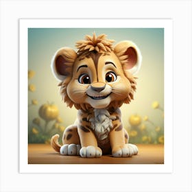 Lion Cub Art Print