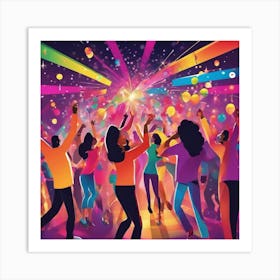 Party Vector Illustration Art Print