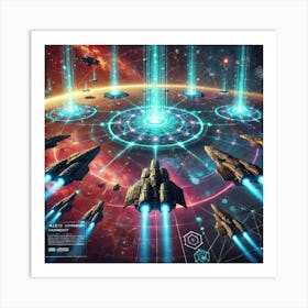 A Sci Fi Scene Aegis Harmony Network Synchronization Art Print