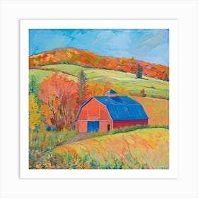 Barn In The Fall 1 Art Print