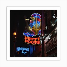 Neons In Nashville Art Print