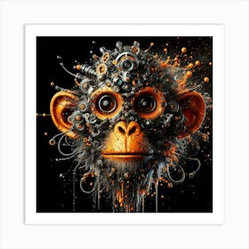 Monkey Head Art Print