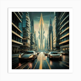 Futuristic City 17 Art Print