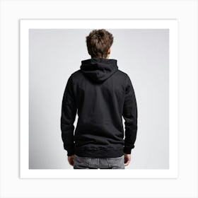 Back View Of Man In Black Hoodie 4 Art Print