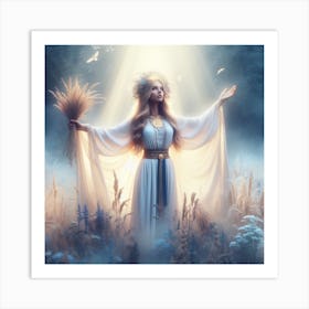 Goddess In The Field Art Print