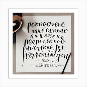 Calligraphy By Ludvig Art Print