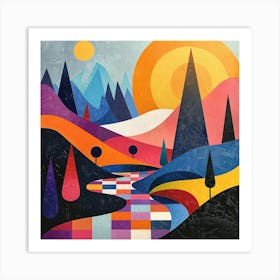 Abstract Landscape Canvas Print Art Print