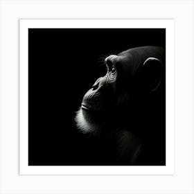 Portrait Of A Chimpanzee 1 Art Print