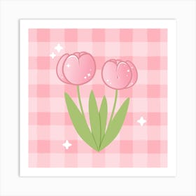 Pink Tulips 1 Art Print