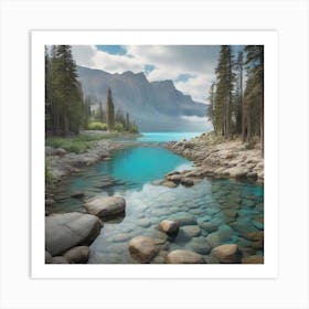 Blue Lake Art Print