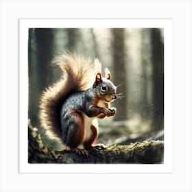 Squirrel In The Forest 241 Art Print