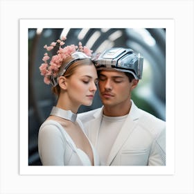 Futuristic Couple 136 Art Print