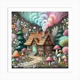 Fairy House In The Forest Art Print