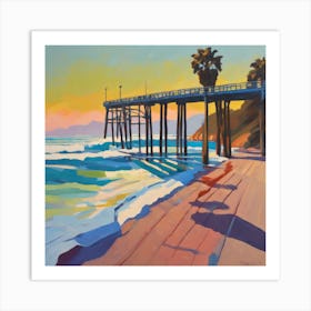 Malibu Series. Style of David Hockney 3 Art Print