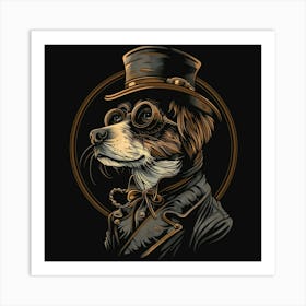 Steampunk Dog 28 Art Print