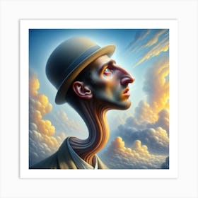 Man In Hat Art Print