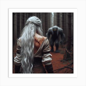 Wolf In The Woods Art Print