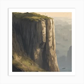 The Cliff Illustration 5 Art Print