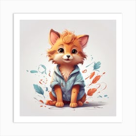 Cute Fox Art Print