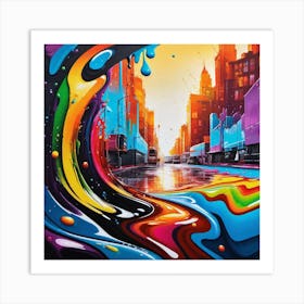 Colorful City Art Print