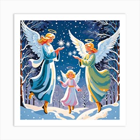 SNOW ANGELS Art Print