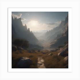 Rocky Path In The Mountains 1 Art Print